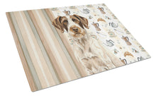 Load image into Gallery viewer, Liver and White German Wirehaired Pointer Coffee Bar Glass Cutting Board