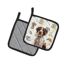 Load image into Gallery viewer, Roan German Wirehaired Pointer Coffee Bar Pair of Pot Holders