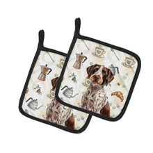 Load image into Gallery viewer, Roan German Wirehaired Pointer Coffee Bar Pair of Pot Holders