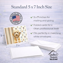 Load image into Gallery viewer, Goldendoodle Coffee Bar Greeting Cards Pack of 8