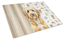 Load image into Gallery viewer, Goldendoodle Coffee Bar Glass Cutting Board