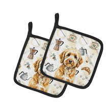 Load image into Gallery viewer, Goldendoodle Coffee Bar Pair of Pot Holders