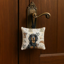 Load image into Gallery viewer, Gordon Setter Coffee Bar Hanging Square Fabric Ornament 3.5 × 3.5