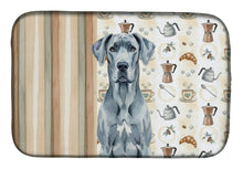 Load image into Gallery viewer, Blue Great Dane Coffee Bar Dish Drying Mat