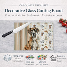 Load image into Gallery viewer, Brindle Great Dane Coffee Bar Glass Cutting Board