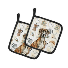 Load image into Gallery viewer, Brindle Great Dane Coffee Bar Pair of Pot Holders