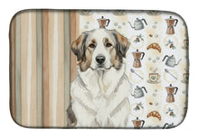 Load image into Gallery viewer, Badger Great Pyrenees Coffee Bar Dish Drying Mat