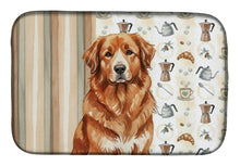 Load image into Gallery viewer, Reddish Brown Great Pyrenees Coffee Bar Dish Drying Mat