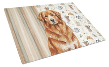 Load image into Gallery viewer, Reddish Brown Great Pyrenees Coffee Bar Glass Cutting Board
