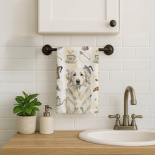 Load image into Gallery viewer, White Great Pyrenees Coffee Bar Kitchen Towel