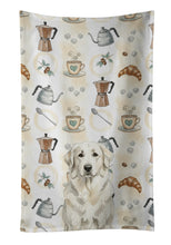 Load image into Gallery viewer, White Great Pyrenees Coffee Bar Kitchen Towel