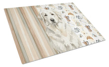 Load image into Gallery viewer, White Great Pyrenees Coffee Bar Glass Cutting Board