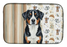 Load image into Gallery viewer, Greater Swiss Mountain Dog Coffee Bar Dish Drying Mat