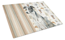 Load image into Gallery viewer, Black and White Greyhound Coffee Bar Glass Cutting Board