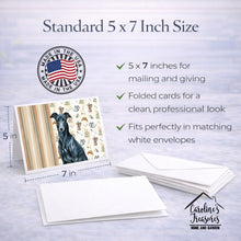 Load image into Gallery viewer, Black Greyhound Coffee Bar Greeting Cards Pack of 8