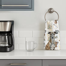 Load image into Gallery viewer, Brindle Greyhound Coffee Bar Kitchen Towel