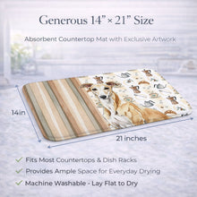 Load image into Gallery viewer, Fawn Greyhound Coffee Bar Dish Drying Mat