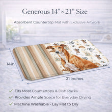 Load image into Gallery viewer, Red Greyhound Coffee Bar Dish Drying Mat
