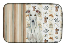 Load image into Gallery viewer, White Greyhound Coffee Bar Dish Drying Mat