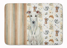 Load image into Gallery viewer, White Greyhound Coffee Bar Memory Foam Kitchen Mat