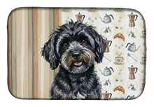 Load image into Gallery viewer, Black Havanese Coffee Bar Dish Drying Mat