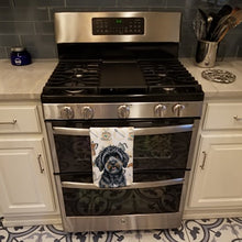 Load image into Gallery viewer, Black Havanese Coffee Bar Kitchen Towel