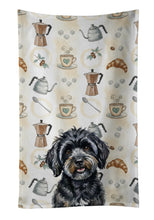 Load image into Gallery viewer, Black Havanese Coffee Bar Kitchen Towel