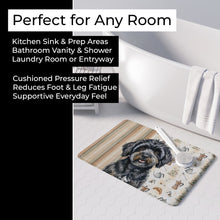 Load image into Gallery viewer, Black Havanese Coffee Bar Memory Foam Kitchen Mat