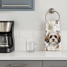 Load image into Gallery viewer, Parti-color Havanese Coffee Bar Kitchen Towel