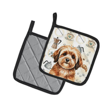 Load image into Gallery viewer, Sable Havanese Coffee Bar Pair of Pot Holders