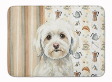 Load image into Gallery viewer, White Havanese Coffee Bar Memory Foam Kitchen Mat