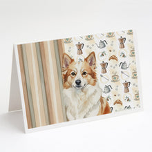 Load image into Gallery viewer, Tan Icelandic Sheepdog Coffee Bar Greeting Cards Pack of 8