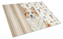 Load image into Gallery viewer, Tan Icelandic Sheepdog Coffee Bar Glass Cutting Board