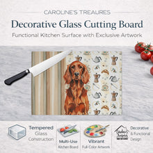 Load image into Gallery viewer, Irish Setter Coffee Bar Glass Cutting Board
