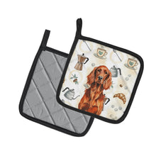 Load image into Gallery viewer, Irish Setter Coffee Bar Pair of Pot Holders