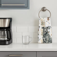 Load image into Gallery viewer, Gray Irish Wolfhound Coffee Bar Kitchen Towel