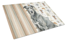 Load image into Gallery viewer, Gray Irish Wolfhound Coffee Bar Glass Cutting Board