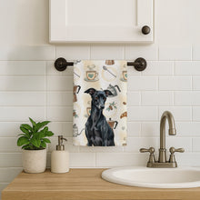 Load image into Gallery viewer, Black Italian Greyhound Coffee Bar Kitchen Towel
