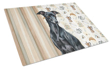 Load image into Gallery viewer, Black Italian Greyhound Coffee Bar Glass Cutting Board