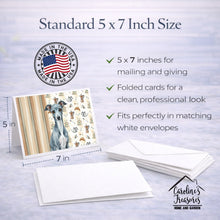 Load image into Gallery viewer, Blue Italian Greyhound Coffee Bar Greeting Cards Pack of 8