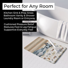Load image into Gallery viewer, Blue Italian Greyhound Coffee Bar Memory Foam Kitchen Mat