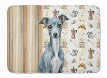 Load image into Gallery viewer, Blue Italian Greyhound Coffee Bar Memory Foam Kitchen Mat