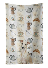 Load image into Gallery viewer, Cream Italian Greyhound Coffee Bar Kitchen Towel