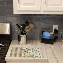 Load image into Gallery viewer, Fawn Italian Greyhound Coffee Bar Glass Cutting Board