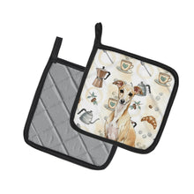 Load image into Gallery viewer, Fawn Italian Greyhound Coffee Bar Pair of Pot Holders