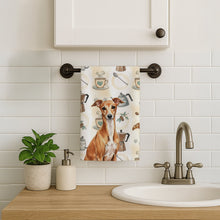 Load image into Gallery viewer, Red Italian Greyhound Coffee Bar Kitchen Towel
