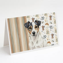 Load image into Gallery viewer, White and Black Jack Russell Terrier Coffee Bar Greeting Cards Pack of 8