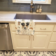 Load image into Gallery viewer, White and Black Jack Russell Terrier Coffee Bar Kitchen Towel