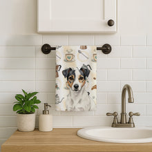 Load image into Gallery viewer, White and Black Jack Russell Terrier Coffee Bar Kitchen Towel