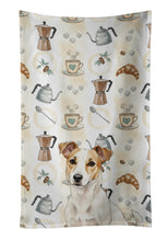 Load image into Gallery viewer, White and Tan Jack Russell Terrier Coffee Bar Kitchen Towel